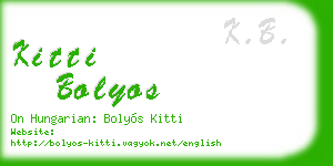 kitti bolyos business card